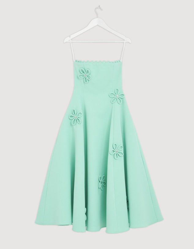 Revibe - Repaired BY JOHNNY. Sky Flower Strapless Dress - AU 8