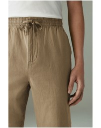 NEXT - Linen Cotton Elasticated Drawstring Trousers Regular Fit