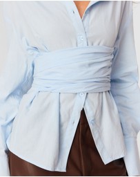 SNDYS - Teigan Cinched Button Shirt