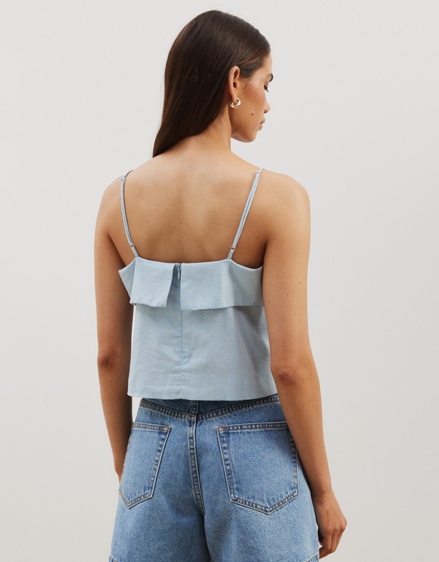 Atmos&Here - Orielle Linen Blend Square Neck Cami