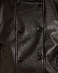 MVN - Faux Leather Bomber Jacket