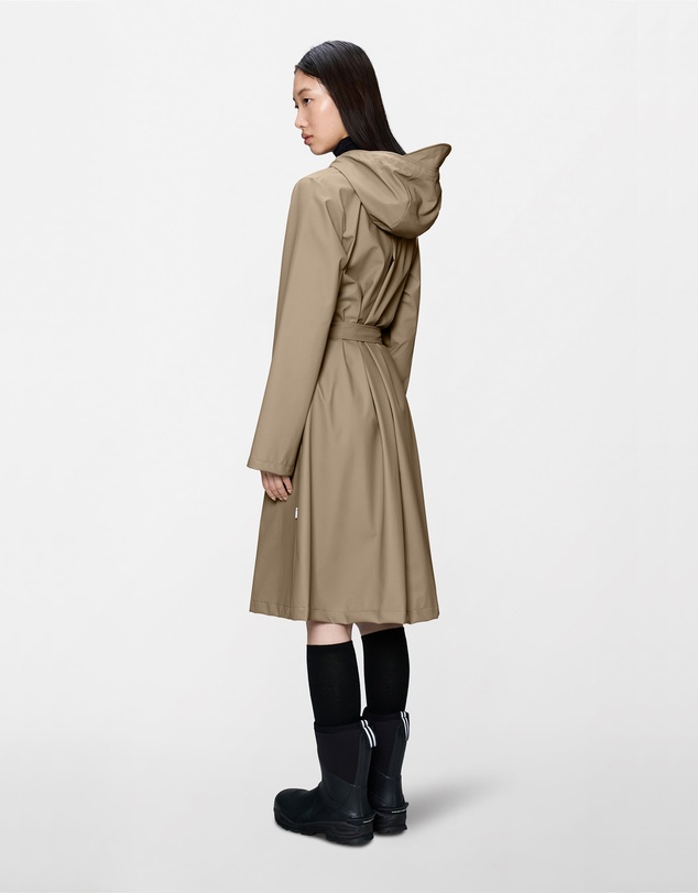 RAINS - A-Line Longer Women's Jacket Beige