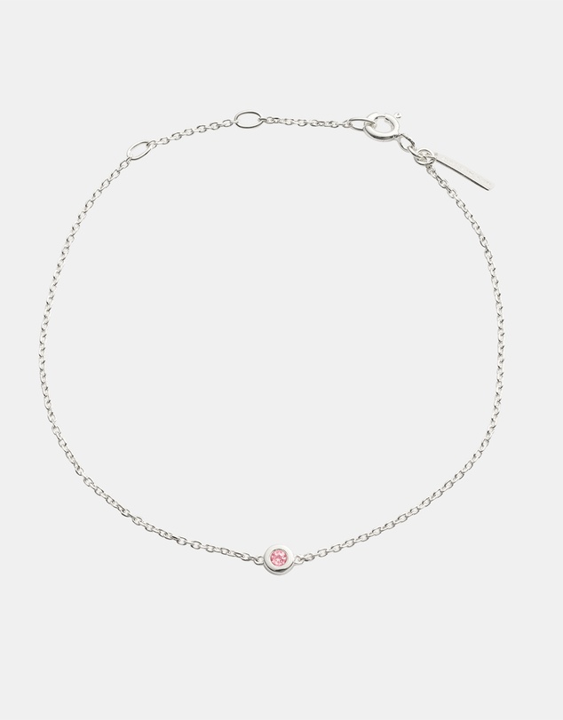 Kirstin Ash - Petite Birthstone Bracelet October Pink Tourmaline