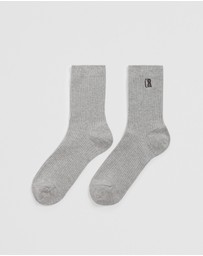 Country Road - Australian Cotton Blend Cr Ribbed Three Quarter Crew Sock