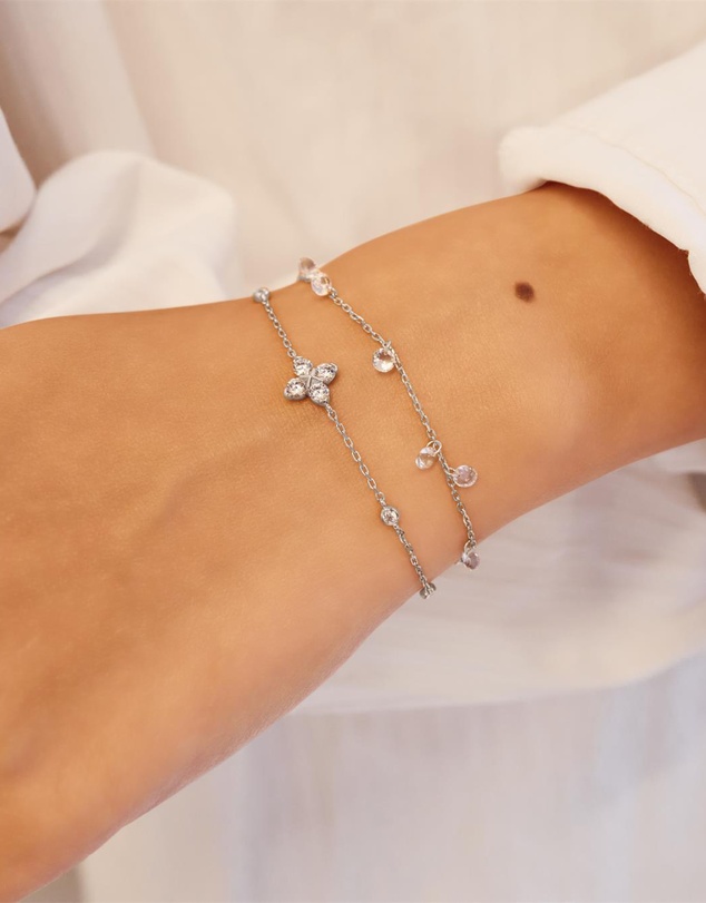 Ania Haie - Ania Haie Silver Sparkling Lucky Clover Bracelet
