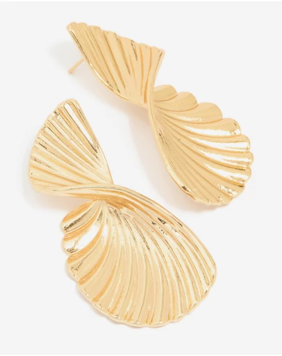 Lovisa - Waterproof Gold Plated Stainless Steel Twisted Textured Stud Earrings