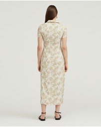 Third Form - Waffle Midi Shirt Dress 