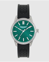 Aston Martin - HDL Podium Green Stainless Steel Black Silicone Strap Watch