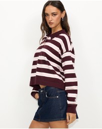 Dazie - Piper Stripe Knit Polo