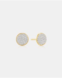 Ania Haie - Gold Pave Disc Stud Earrings