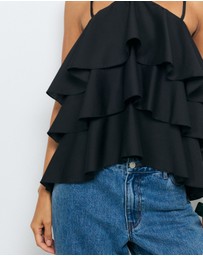 AERE - Giselle Tiered Halter Top