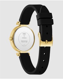 GUESS - Guess Ladies Black Gold Tone 28mm Analogue Watch