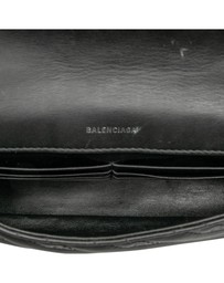 Pre-Loved by Azura Reborn - Pre-Loved Embossed Leather Allover Logo BB Wallet on Chain