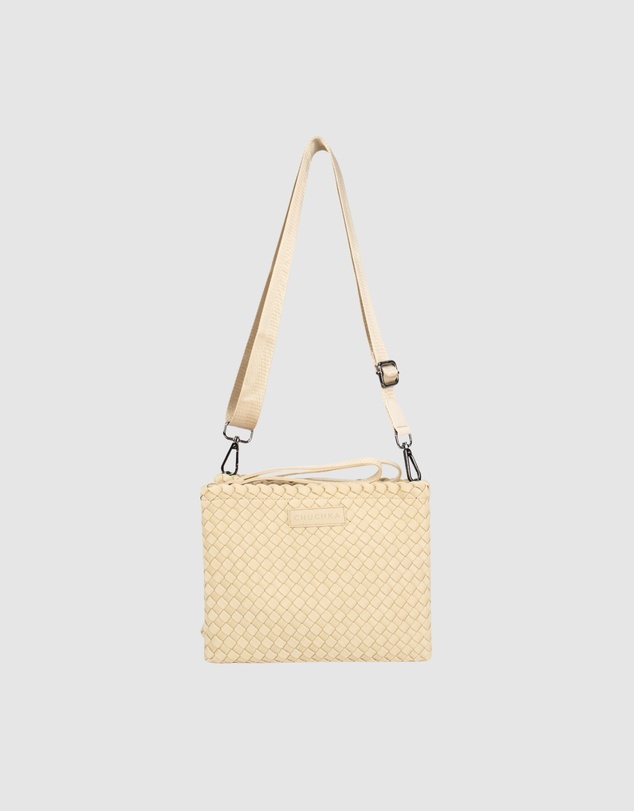 Chuchka - Woven Neoprene Double Pouch Bag Beige