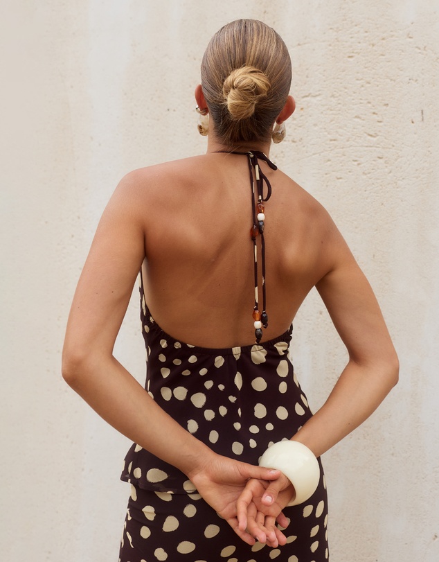 Runaway the Label - Salma Peplum Halter Top