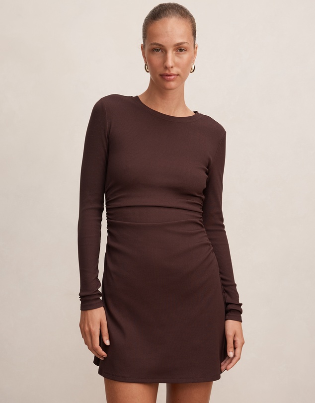 Forever New - Ash Long Sleeves Ribbed Mini Dress