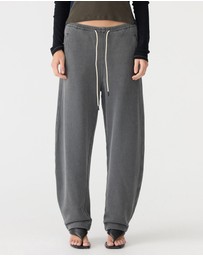 Bassike - Fleece Barrel Leg Trackpants