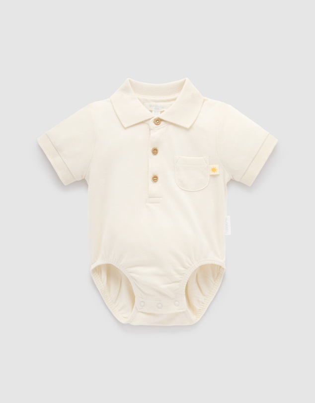 Purebaby - Polo Bodysuit -Kids-Babies