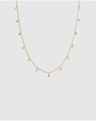 Elli Jewelry - Boho Pendant Necklace in Gold-Plated 925 Silver