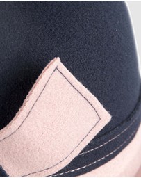 Max Alexander - Winter Felt Navy/Pink Cloche Hat