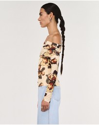 Staple the Label - Romy Off Shoulder Mesh Top