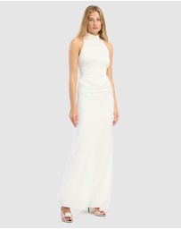 ROTATE - Satin Maxi Train Dress