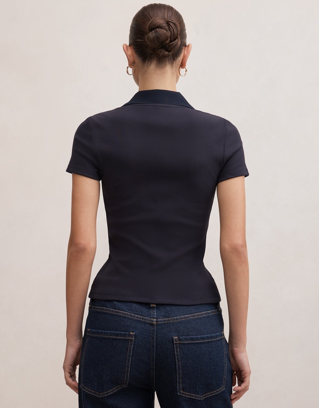 Forever New - Aaliyah Ribbed Polo Top