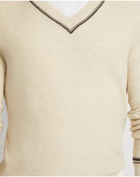 Oxford - Bruno Cashmere Blend V-Neck Top