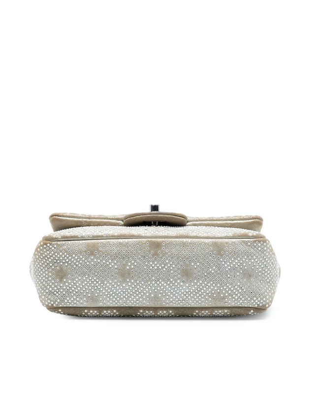 Pre-Loved by Azura Reborn - Pre-Loved Mini Rectangular Iridescent Calfskin Strass Embellished Single Flap