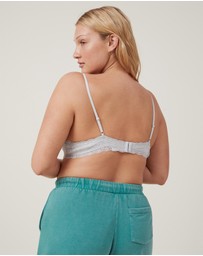 Cotton On Body - Cotton Lace Triangle Padded Bralette