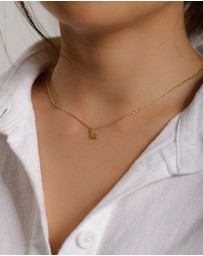 Elli Jewelry - Necklace with Heart Pendant 925 Sterling Silver Gold-plated