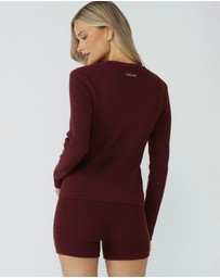 Lorna Jane - Take It Easy Waffle Knit Long Sleeve Top