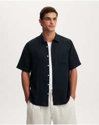 Cotton On - Relaxed Linen Short Sleeve Shirt