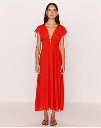 MINKPINK - Scarlett V-Neck Midi Dress