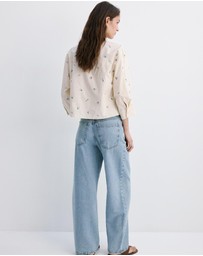 M.N.G - Embroidered Cotton Shirt