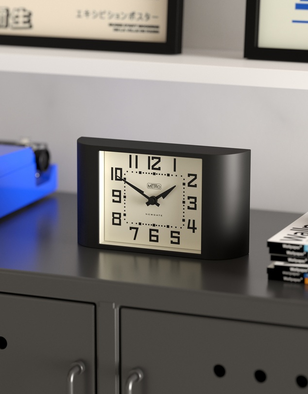 Newgate - Newgate Mini Metro Mantel Clock-Black