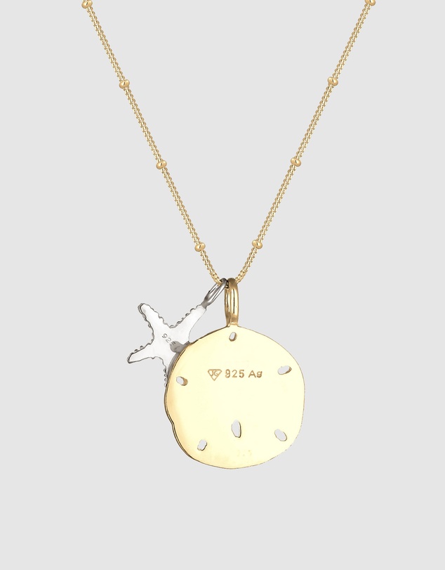 Elli Jewelry - Necklace Flower 925 Sterling Silver Gold-Plated