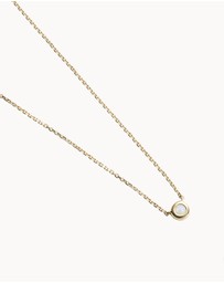 Kirstin Ash - Petite Birthstone Necklace June Moonstone