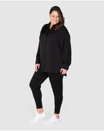Love Your Wardrobe - Sacha Knit Ponti Wide Waist Pants