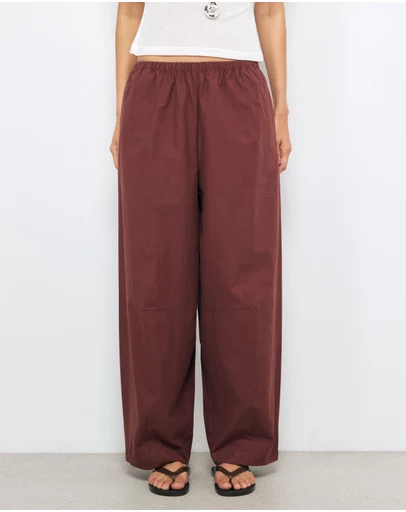 AERE - Nora Organic Cotton Barrel Leg Pants