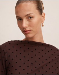 Forever New - Bonnie Spot Mesh Midi Dress