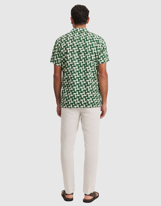 Country Road - Regular Fit Abstract Tencel Shirt