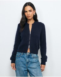 AERE - Maely Knit Bomber Cardigan