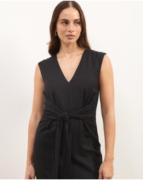 Atmos&Here - Sadie Linen Blend Midi Dress