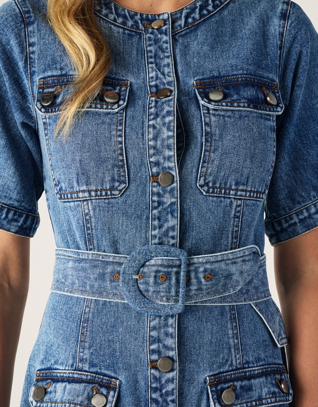 MOS The Label - Aveline Denim Dress