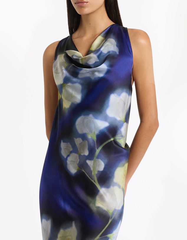 Carla Zampatti - Calla Lily Silk Viscose Cowl Front Gown