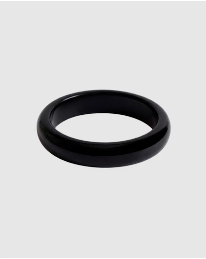 HOUSE OF SLANI - Stackable Black Aura Resin Bangle