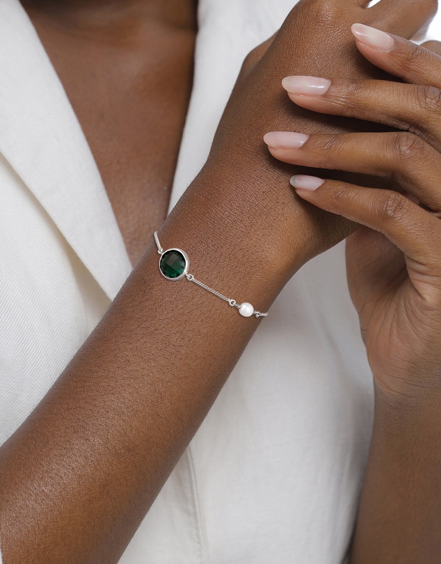 Elli Jewelry - Bracelet Quartz Circle 925 Sterling Silver