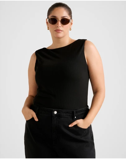 Forever New Curve - Frankie Curve Boat Neck Tank Top