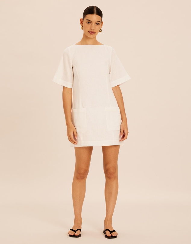 AERE - Ava Linen Mini Dress